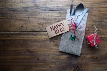 Happy new year meal background