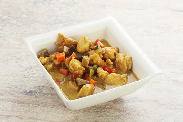 Thai yellow curry with chicken
