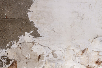 Distressed lime wash plaster wall