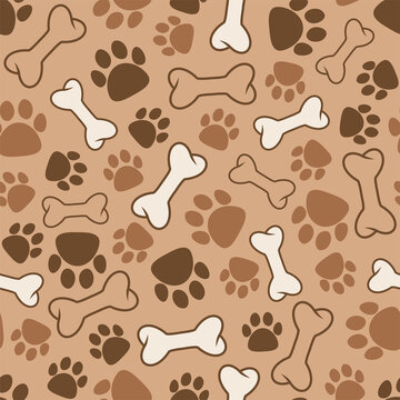 vector seamless dog pattern