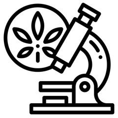 microscope outline icon