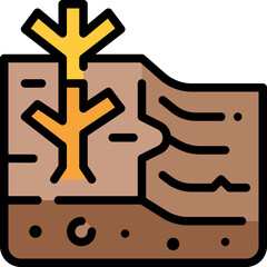 drought filled outline icon