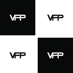 vfp letter initial monogram logo design set