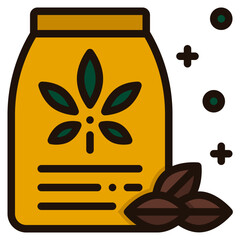 seeds filled outline icon