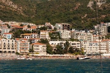 Fototapeta na wymiar Beautiful landscape, sea view to the Adriatic coast near Budva, Montenegro, Europe