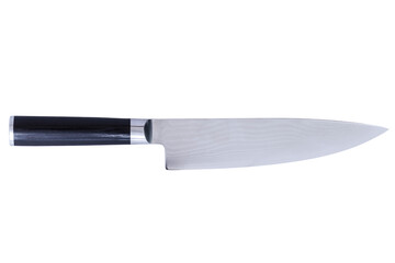 Chef's knife on a white background.