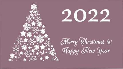 Fototapeta na wymiar vector greeting card, merry christmas and happy new year