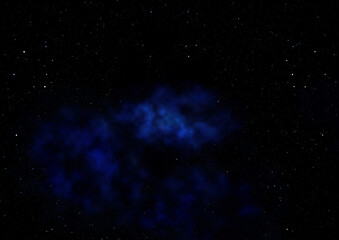 Small part of an infinite star field. 3D rendering