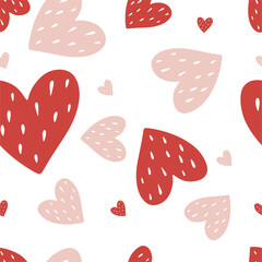 Hearts seamless pattern, lovely romantic background, great for Valentine's Day.