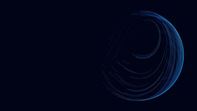 Abstract technology flow big data seamless loop. Digital data flow transfer. Block chain technology visualisation. Seamless loop 4k.