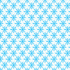 Vector simple pattern with falling snowflakes. It can be used for decoration of fabrics, wrapping paper, wallpaper, etc.
