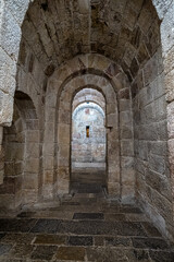 Fototapeta na wymiar The Monastery of San Salvador of Leyre at Yesa, Pyrenees, Navarra, Spain