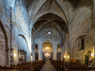 The Monastery of San Salvador of Leyre at Yesa, Pyrenees, Navarra, Spain