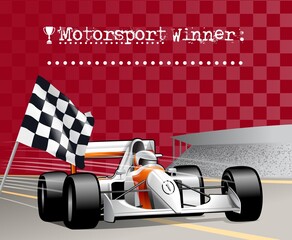 Naklejka premium winner racing