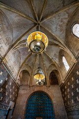 Fototapeta na wymiar Inside the mudejar Capilla San Bartolome chapel in Cordoba, Andalusia, Spain