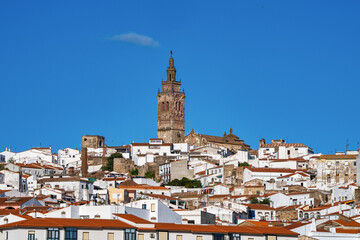 Fototapeta na wymiar Church of San Bartolome at Jerez de los Caballeros, Badajoz, Spain.