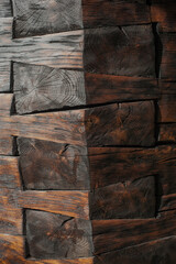 Closeup detail view of wood texture background surface. Wooden pattern