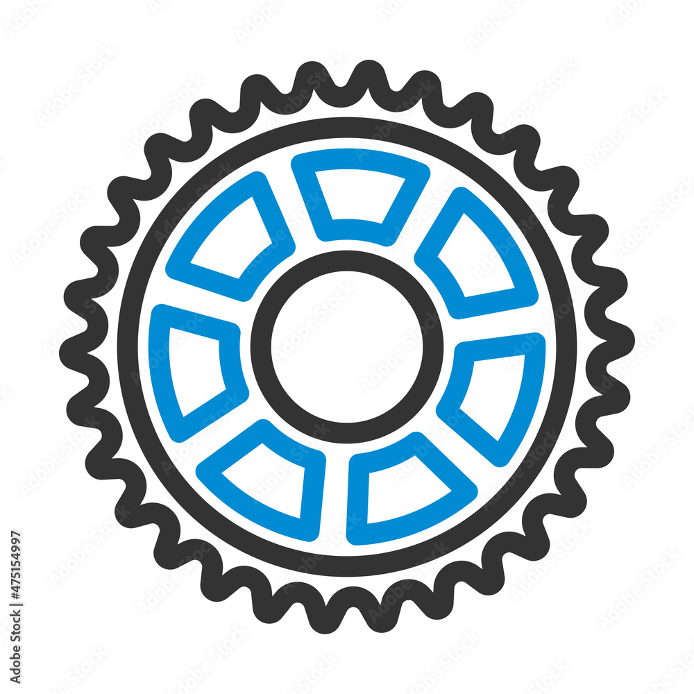 Sticker Bike Gear Star Icon