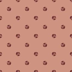 Watercolor stains. Geometric polka pattern. Illustration on dark background
