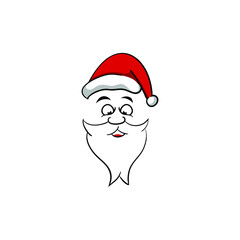 santa claus logo desain vector simple
