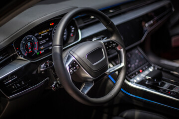 Fototapeta na wymiar Modern luxury car Interior