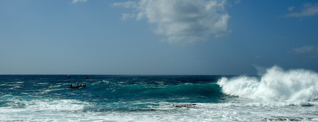 Fototapeta premium Local fishers, Ponte Do Sol, Cabo verde. 