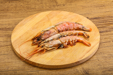 Tasty big Langoustine over the board