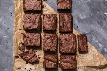Brownie cake, chocolate diet 