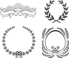 set of floral frames