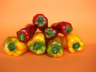 red and yellow peppers