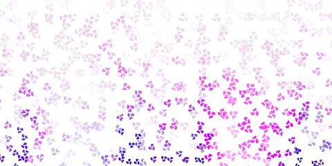 Light pink vector texture with memphis shapes.