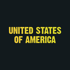 Vector United States Of America text