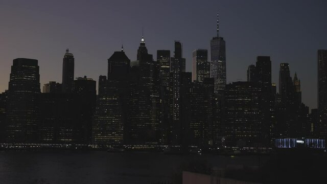 A beautiful view of the modern skyscrapers in New York City in HD
