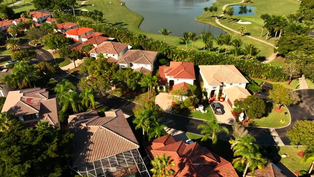 Doral Estates 4k aerial video