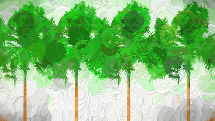 Acer Tree Botanical Digital Rendering