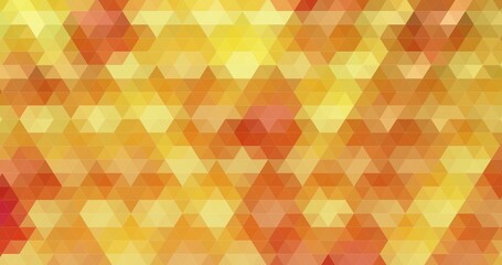 Fototapeta na wymiar Abstract Yellow and orange gradient mosaic triangles random pattern background.