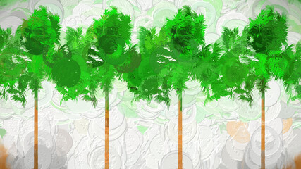 Queen Palm Botanical 3D Rendering