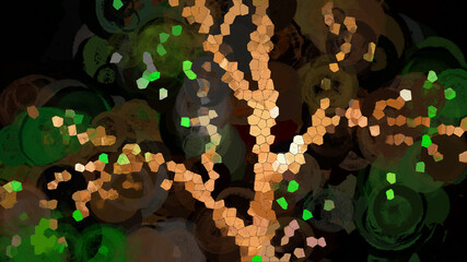 Taxodium Tree Botanical 3D Rendering