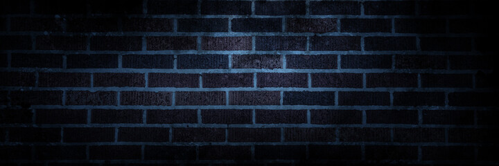 Dark scary grunge brick wall texture background horror theme