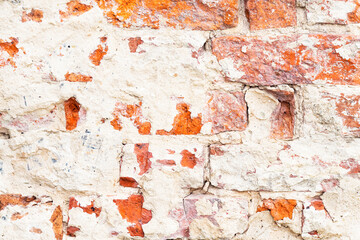 old red brick exterior wall background