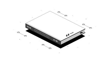 Mock up of book. Closed vertical book. Black and white isometric 3d illustration isolated on white background. Vector design.