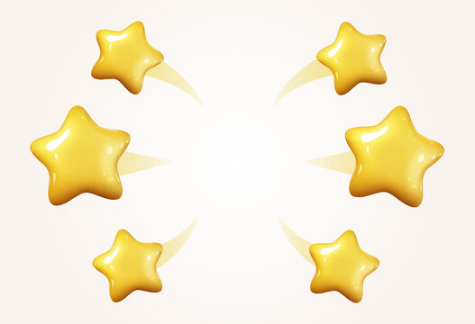 Gold stars set.