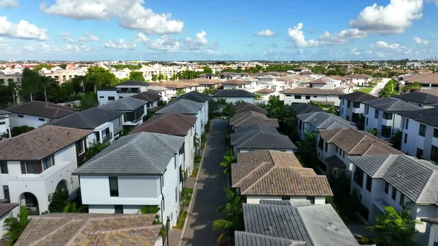 Residential house neighborhood Doral Miami FL