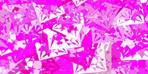 Light Pink vector background with polygonal forms.