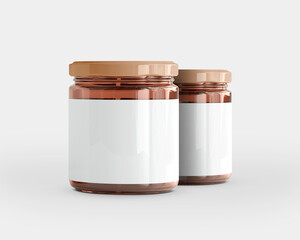 Peanut / Almond / Nut Butter Jar Mock-Up with empty white label