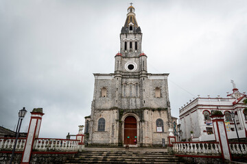 iglesia católica en el pueblo mágico de Cuetzalan en Puebla México