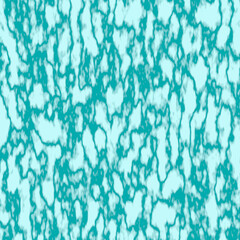 Turquoise abstraction with blurred patterns. Curves, vertical cracks. Marble texture on turquoise background.
