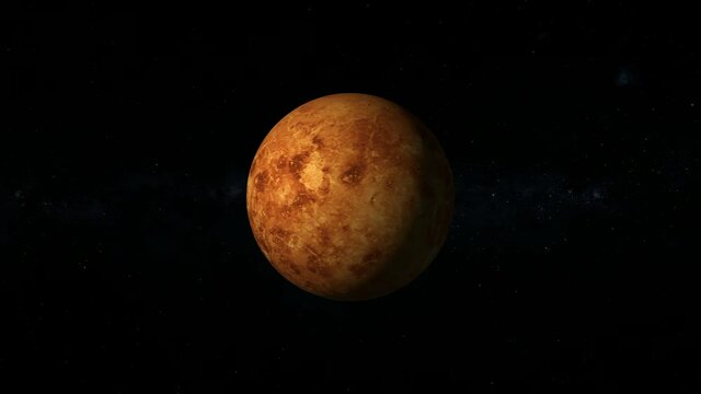 3d venus surface rotated footage