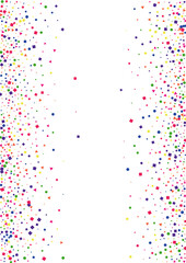 Purple Abstract Dot Decoration. Party Star Illustration. Blue Circle Background. Pattern Square Illustration. Yellow Cartoon Confetti.