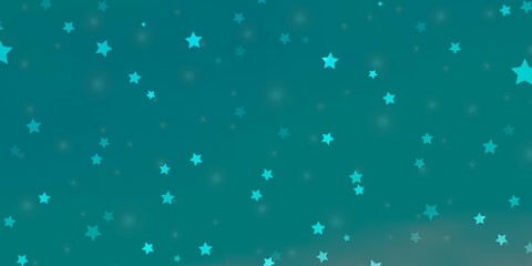 Light Green vector background with small and big stars.
